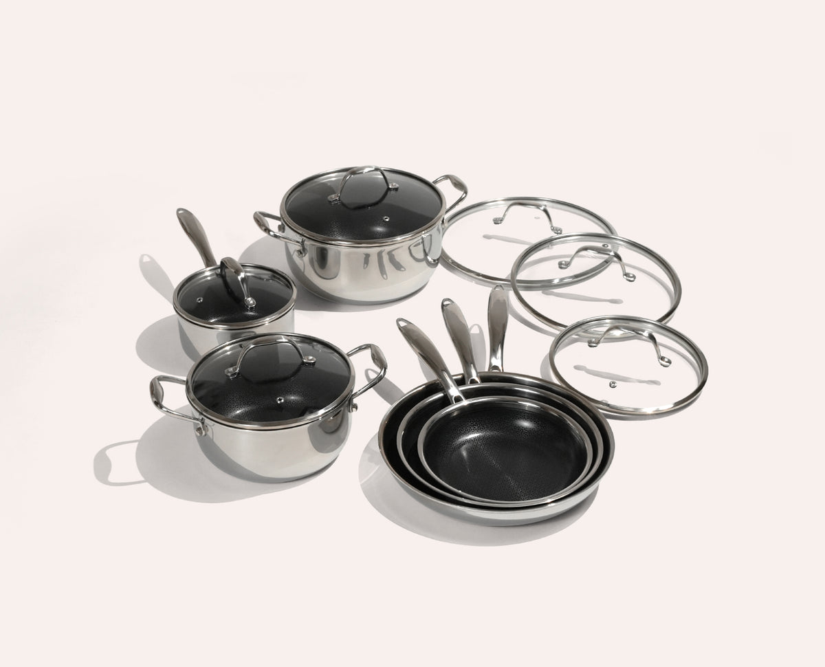 12 dalių Hoto™ keptuvių ir puodų rinkinys