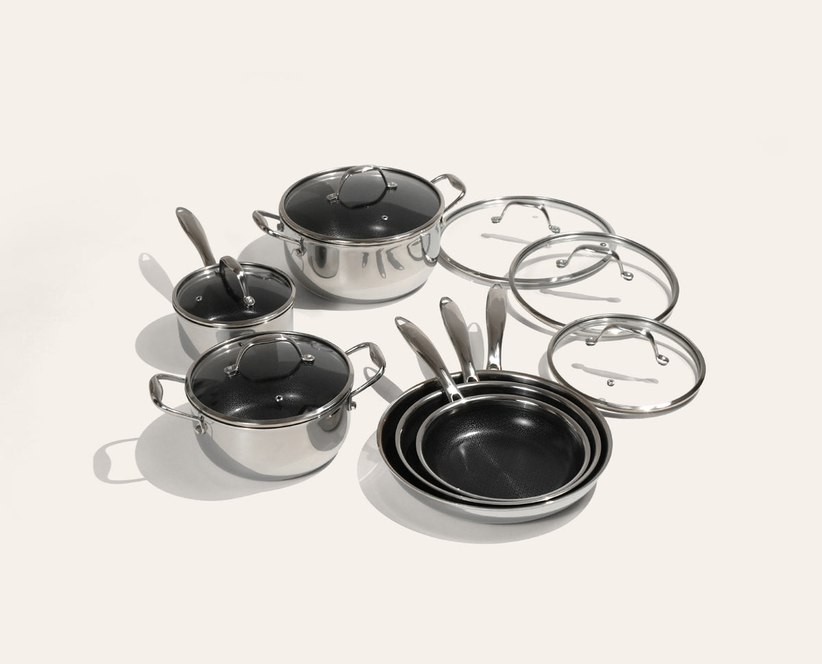 12 dalių Hoto™ keptuvių ir puodų rinkinys