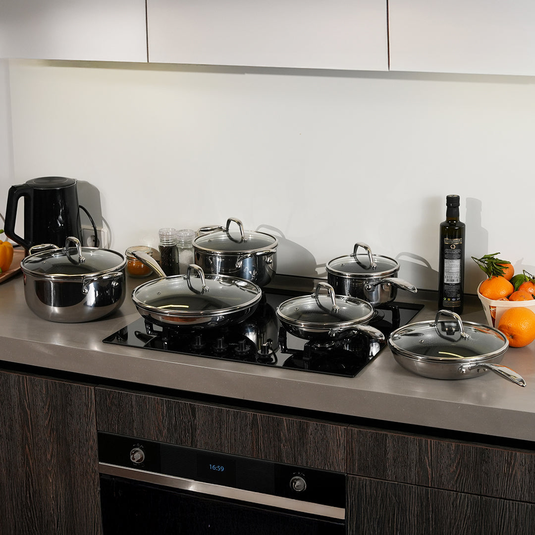 12 dalių Hoto™ keptuvių ir puodų rinkinys