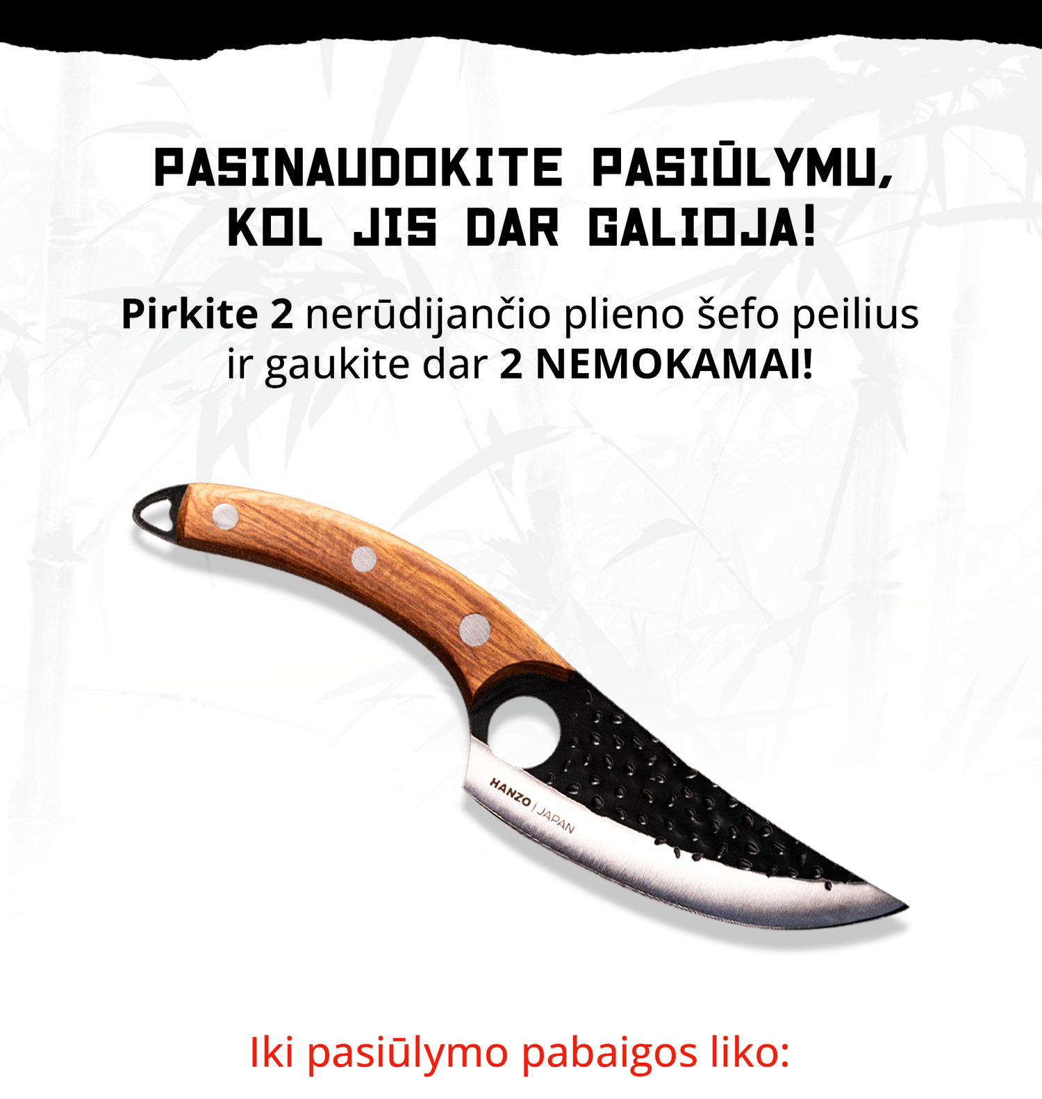 Pasinaudokite pasiūlymu, kol jis dar galioja