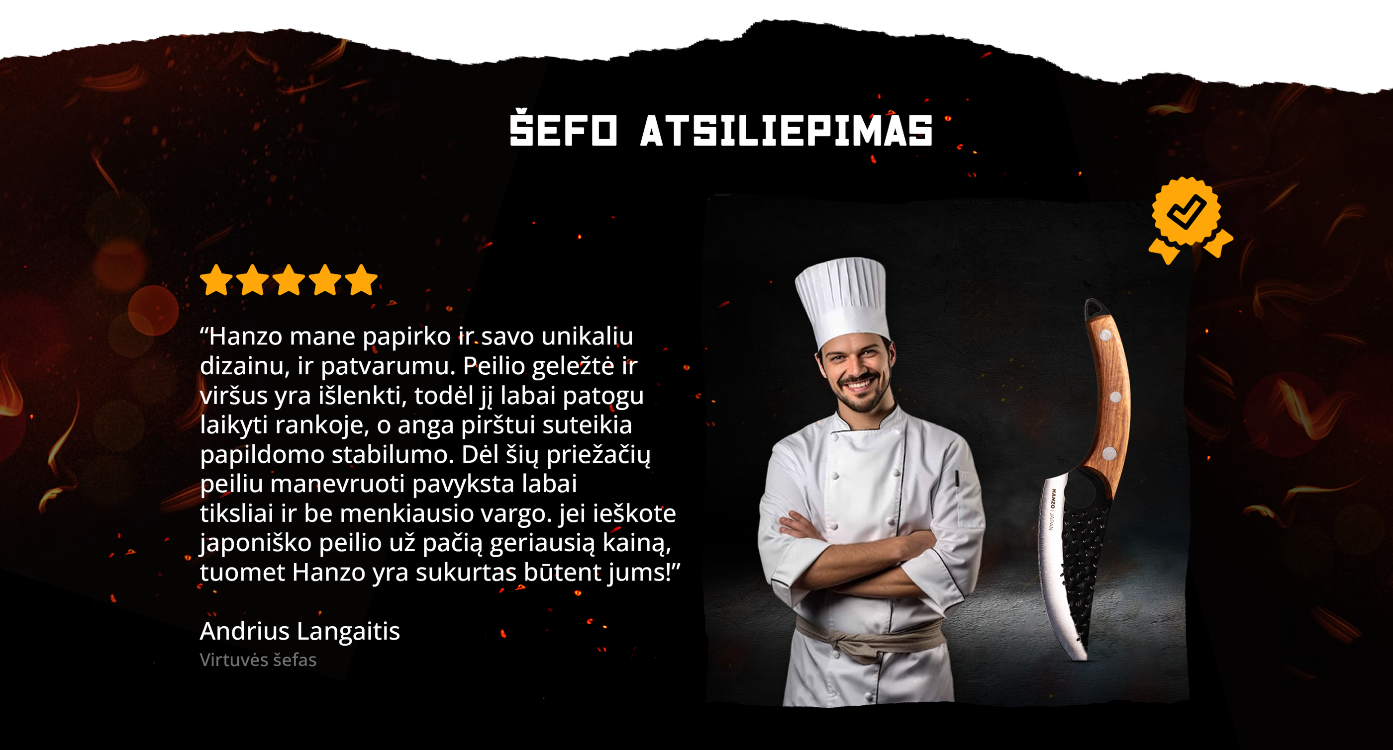 Šefo atsiliepimas