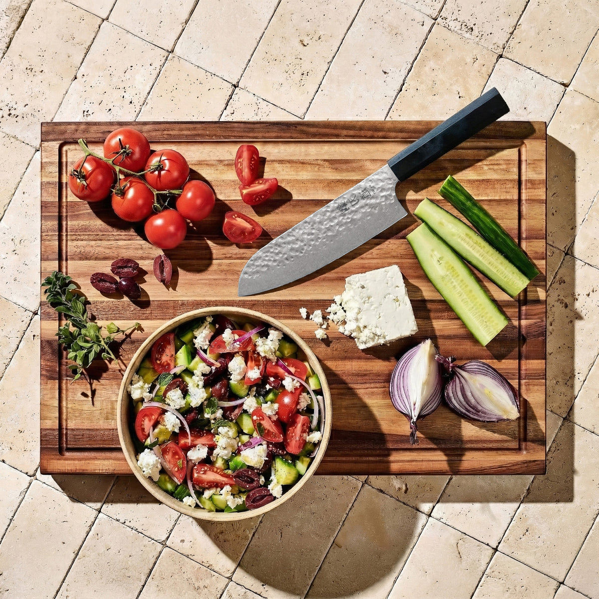 Kaltinis Santoku peilis “Harumi”