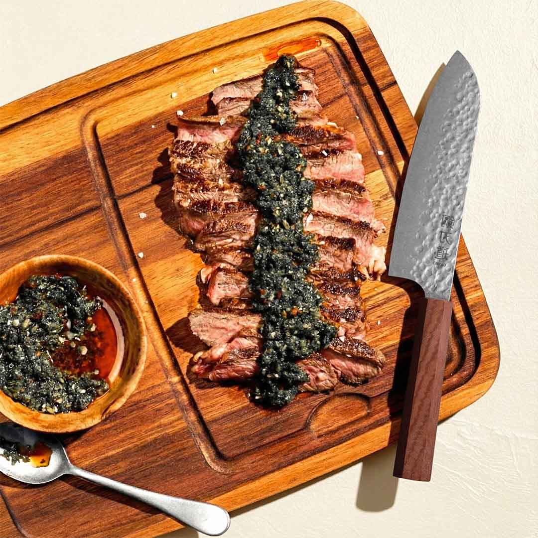 Kaltinis Santoku peilis “Harumi”