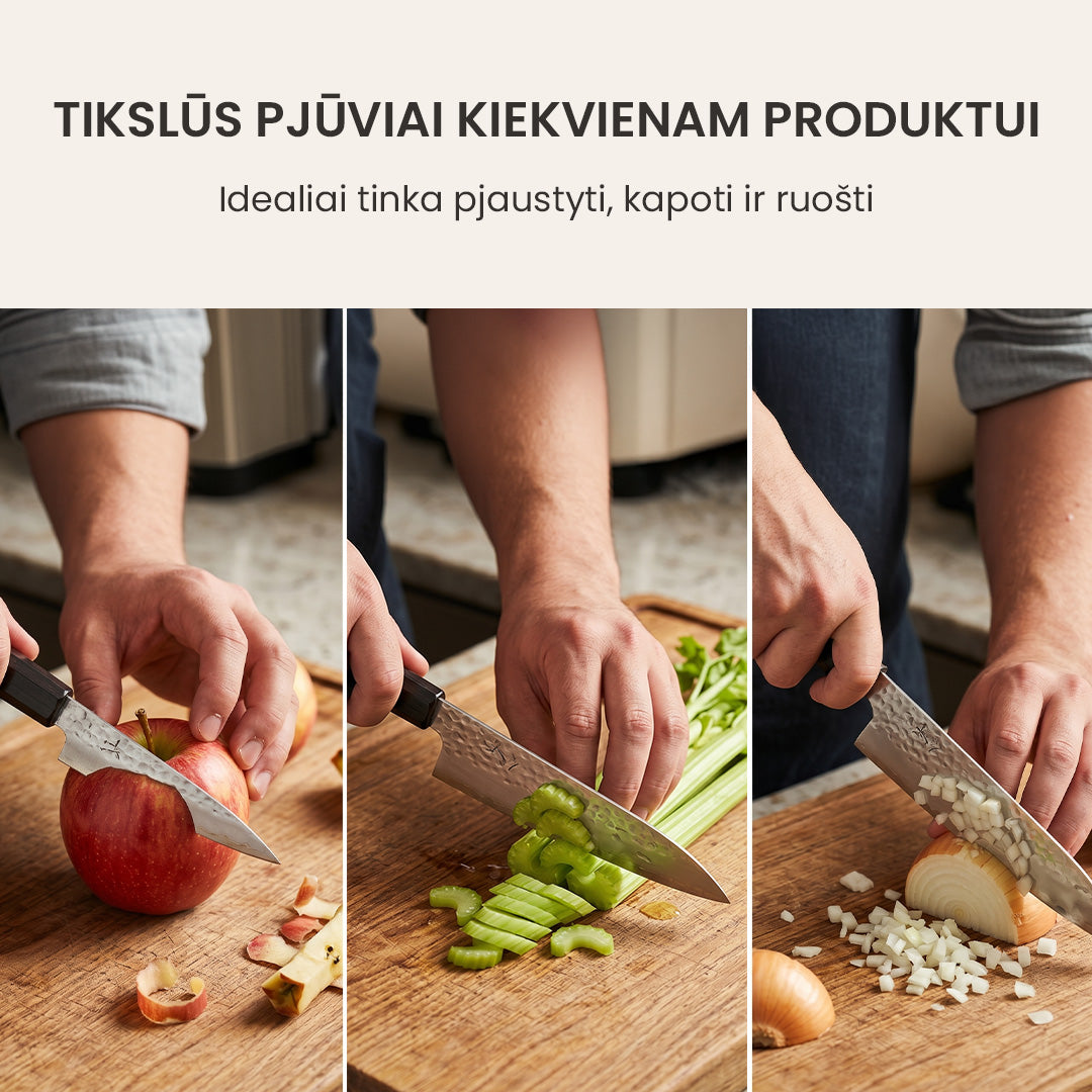 “Harumi” 3 peilių rinkinys + DOVANA